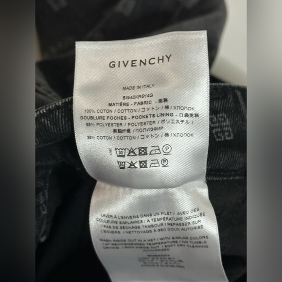 GIVENCHY MONOGRAM-PATTERN DENIM SKIRT SIZE 36 - Picture 4 of 11